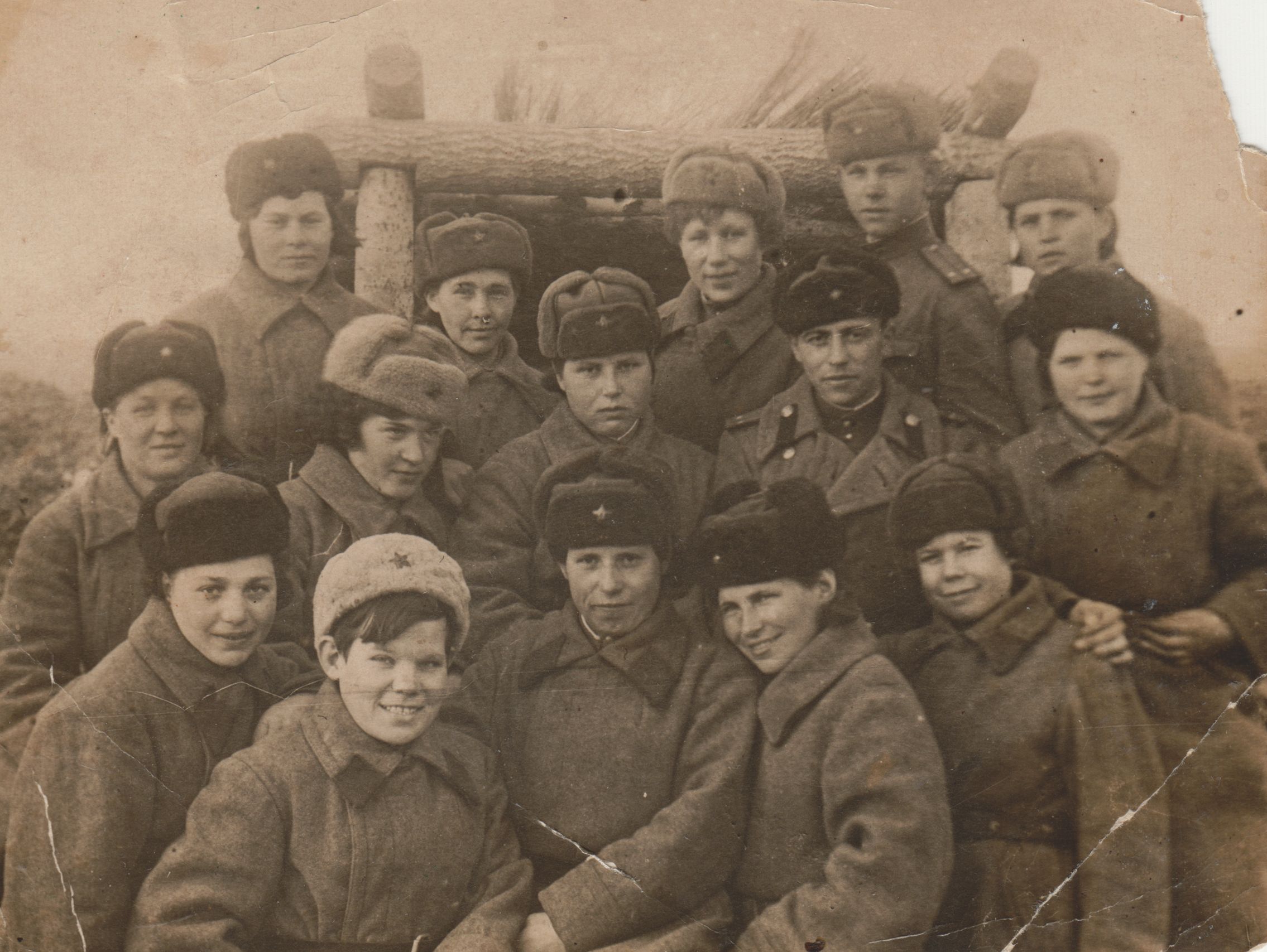 Raisa Brook. Artillery unit field photograph, 1942